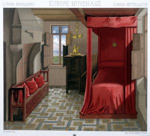 Interior of a house in the 15th and 16th century. In 