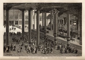 Interior view of a large Buddhist temple in Yedo by Unknown artist