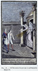 Introduction of the Apprentice Mason - from an Engraving from the 