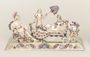 Jeweled Sculpture of Antony, Cleopatra, and Attendant