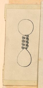 Jewelry Design, Connection Between the Disk and the Drop of an Earring by Unknown artist