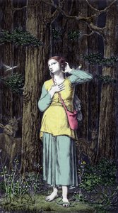 Joan of Arc hears her Celestic voices: the Archangel Saint Michael, Saint Catherine and Saint Margarita ordered her to go to France to help the king and assured him that God will help him.