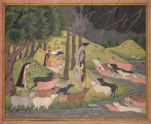 Krishna Summoning the Cows by Unknown artist