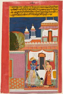 Krishna and Radha Quarreling: Shatha Nayaka, from a Rasikapriya