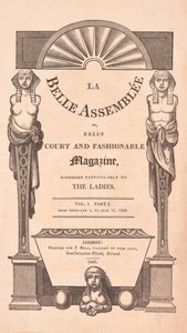La Belle Assemblée, title page by Unknown artist