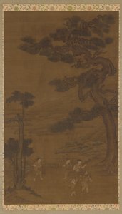 Landscape: Handicraftsmen under a Great Pine Tree