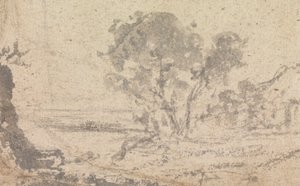Landscape Sketch with a Tree