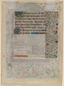 Leaf from a Book of Hours: Text (verso) by Unknown artist