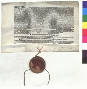 Letter of Indulgence by Albert of Brandenburg, Archbishop of Mainz, under the authority of Pope Leo X