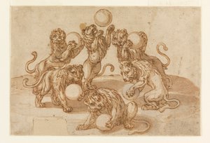 Lions Juggling the Medici Balls by Unknown artist