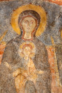 Madonna and Child Between the Archangels (detail)