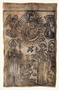 Madonna and Child with Three Members of the St. Augustine Order: Saints Augustine, Nicholas and Clara by Unknown artist