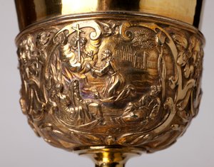 Chalice, Gift of Canon A. Le Vaillant de la Bassarderie, Dean of the Cathedral Chapter 1726 to 1758 (detail)
