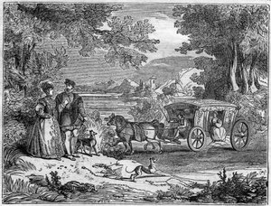 Milanese costumes and carriage in the 17th century.