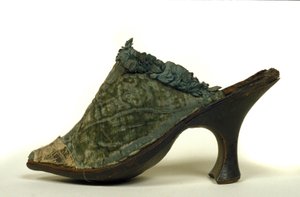Model of shoes with heel for women of the 18th century by Unknown artist