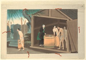 One of Sixteen Scenes of the Death and Burial of a Man by Unknown artist