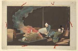 One of Sixteen Scenes of the Death and Burial of a Man by Unknown artist