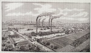 Overview of the oil refinery plant of Mr Deutsch in Pantin by Unknown artist