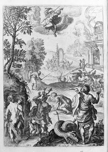 Ovid - illustration for book 15 - (P. Ovidii Nasonis Metamorphose libri XV with notes by Thomas Farnaby (1575-1647))