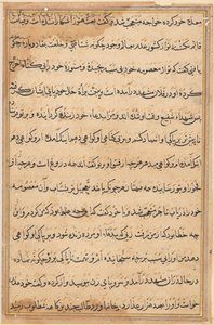Page from Tales of a Parrot (Tuti-nama): text page by Unknown artist