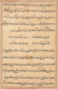 Page from Tales of a Parrot (Tuti-nama): text page by Unknown artist
