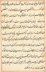 Page from Tales of a Parrot (Tuti-nama): text page