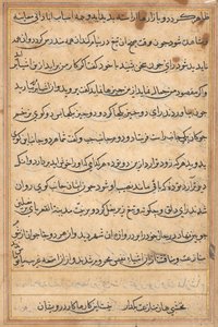 Page from Tales of a Parrot (Tuti-nama): text page by Unknown artist