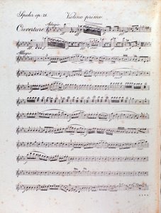 Page of Musical Score of the Overture of Alruna by Louis Spohr by Unknown artist