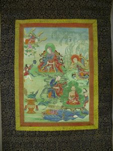 Painted Banner from a Set of Seven Honoring Gayadhara, a Sakya Pandit from India by Unknown artist