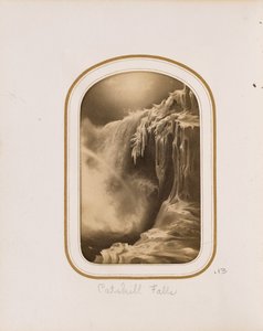 Painting of a Frozen Waterfall by Unknown artist