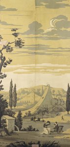 Panel with a Scene in an Amusement Park by Unknown artist