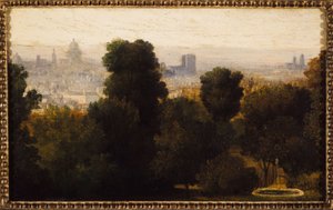 Paris seen from the heights of Belleville (circa 1840, present-day 19th arrondissement, in 1840)