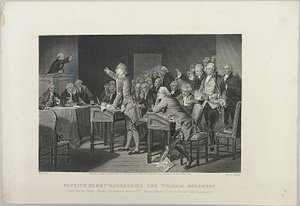 Patrick Henry addressing the Virginia Assembly by Unknown artist