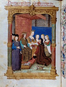 Pedro Marcuello Presenting His Book to King Philip I and Queen Joan I