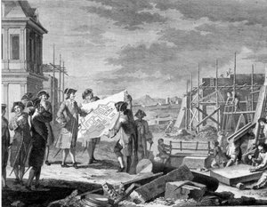Peter the Great Oversees the Foundation Work of St. Petersburg