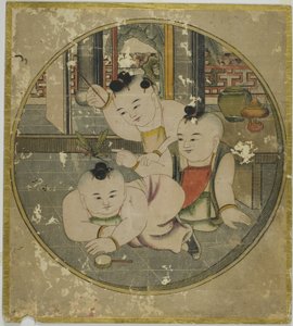 Picture of Mantis and Three Children by Unknown artist
