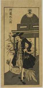 Picture of a Hollander with a Peacock by Unknown artist