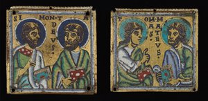 Plaque Pair: Simon and Thaddaeus and Thomas and Matthew by Unknown artist