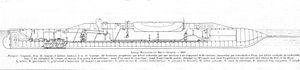 Plate representing the French submarine Bourgeois and brown by Unknown artist