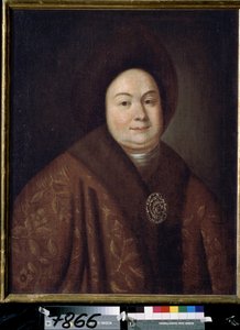 Portrait of the Tsarina Evdokiya Feodorovna Lopukhina, the Wife of Tsar Peter I of Russia