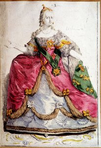 Portrait in feet of Catherine II of Russia