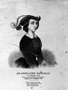 Portrait of Adelaide Ravaglia in the representation of the opera 