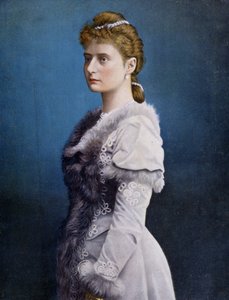 Portrait of Alexandra Fyodorovna (Alix of Hesse and by Rhine, Alexandra Feodorovna Romanova, Alexandra Fiodorovna Romanova, Victoria Alix Helene Louise Beatrice of Hesse and the Rhine, Alix de Hesse-Darmstadt) (1872-1918) by Unknown artist