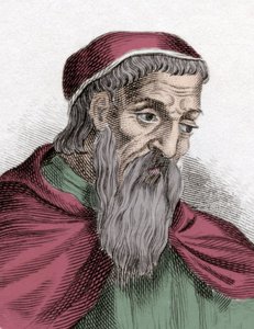 Portrait of Amerigo Vespucci (1454-1512), Italian navigator and explorer. Engraving of the 19th century