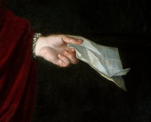 Portrait of Cardinal de Cambout de Coislin, Prior of Longpont (detail)
