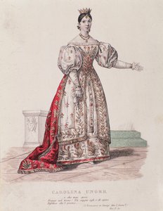 Portrait of Caroline Ungher (Unger) performing in I Normanni a Parigi