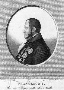Portrait of Francois 1st, King of the Two Sicilies.