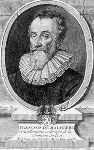 Portrait of François Malherbe, French poet (1555-1628) - engraving