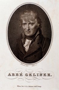 Portrait of Josef Gelinek (Joseph) (1758-1825) Austrian pianist, composer and theologian Engraving. 19th century. by Unknown artist