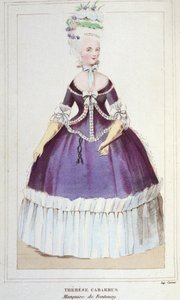 Portrait of Mademoiselle de Fontenay or Teresa Cabarrus, known as Madame Tallien (1773-1835), Marquise de Fontenay. Engraving 1830